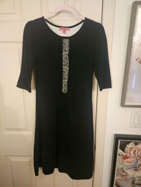 Betsey Johnson Black Sweater Midi Dress, NWOT